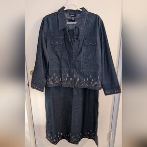 Denim Dress And Jacket Outfit Size 3X